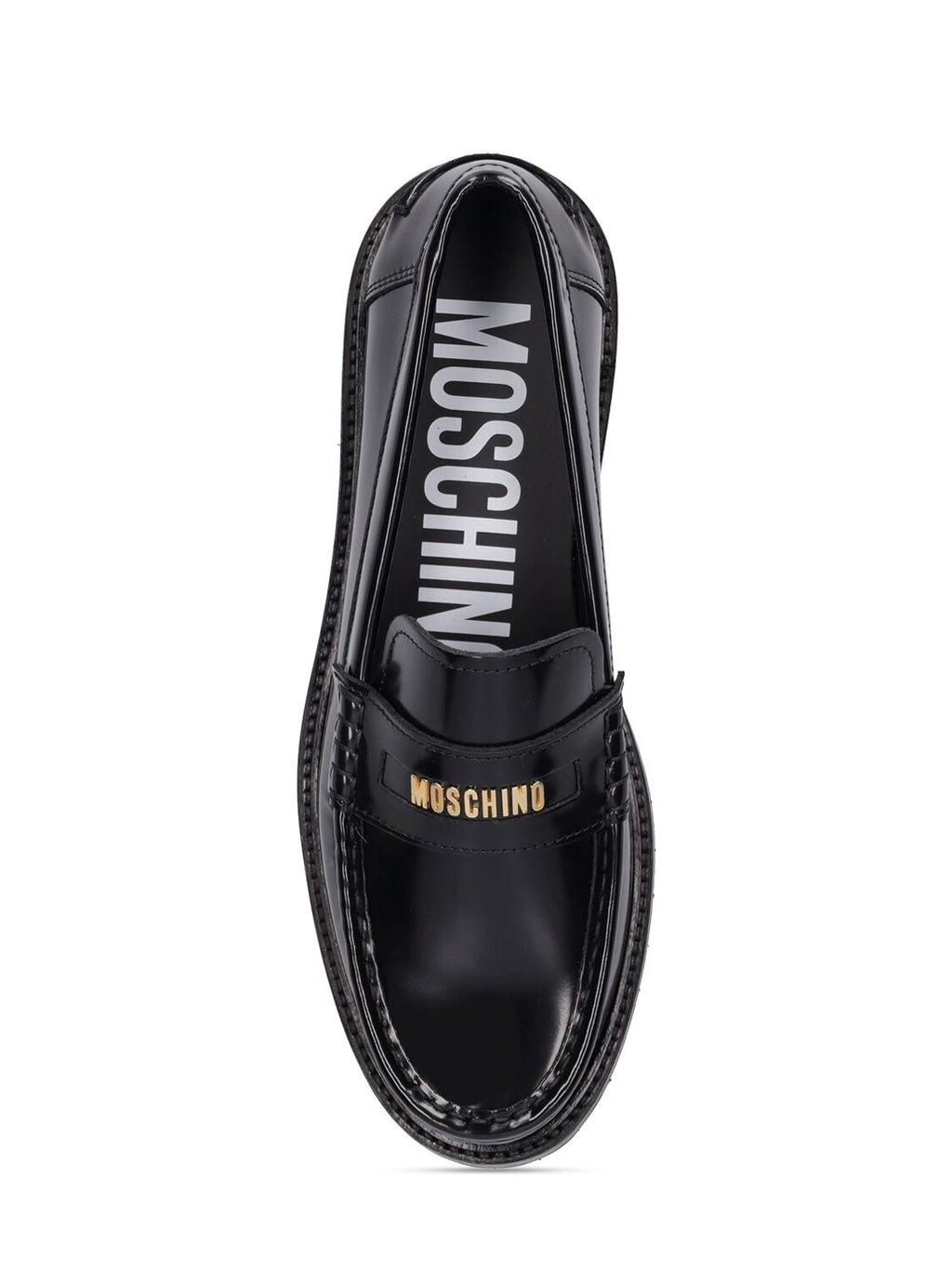 Moschino Moschino 25mm Moschino College leather loafers - Size: UK 6 Loafers | Shop From The Mirage