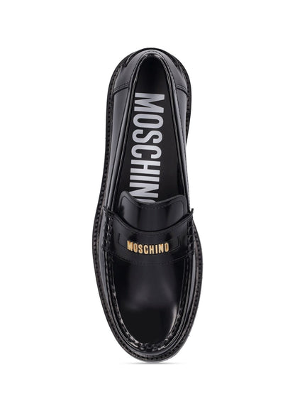 Moschino Moschino 25mm Moschino College leather loafers - Size: UK 6 Loafers | Shop From The Mirage