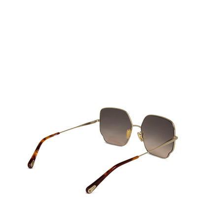 Hexagonal Green Lens Full Rim Retro Sunglasses