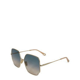 Hexagonal Green Lens Full Rim Retro Sunglasses