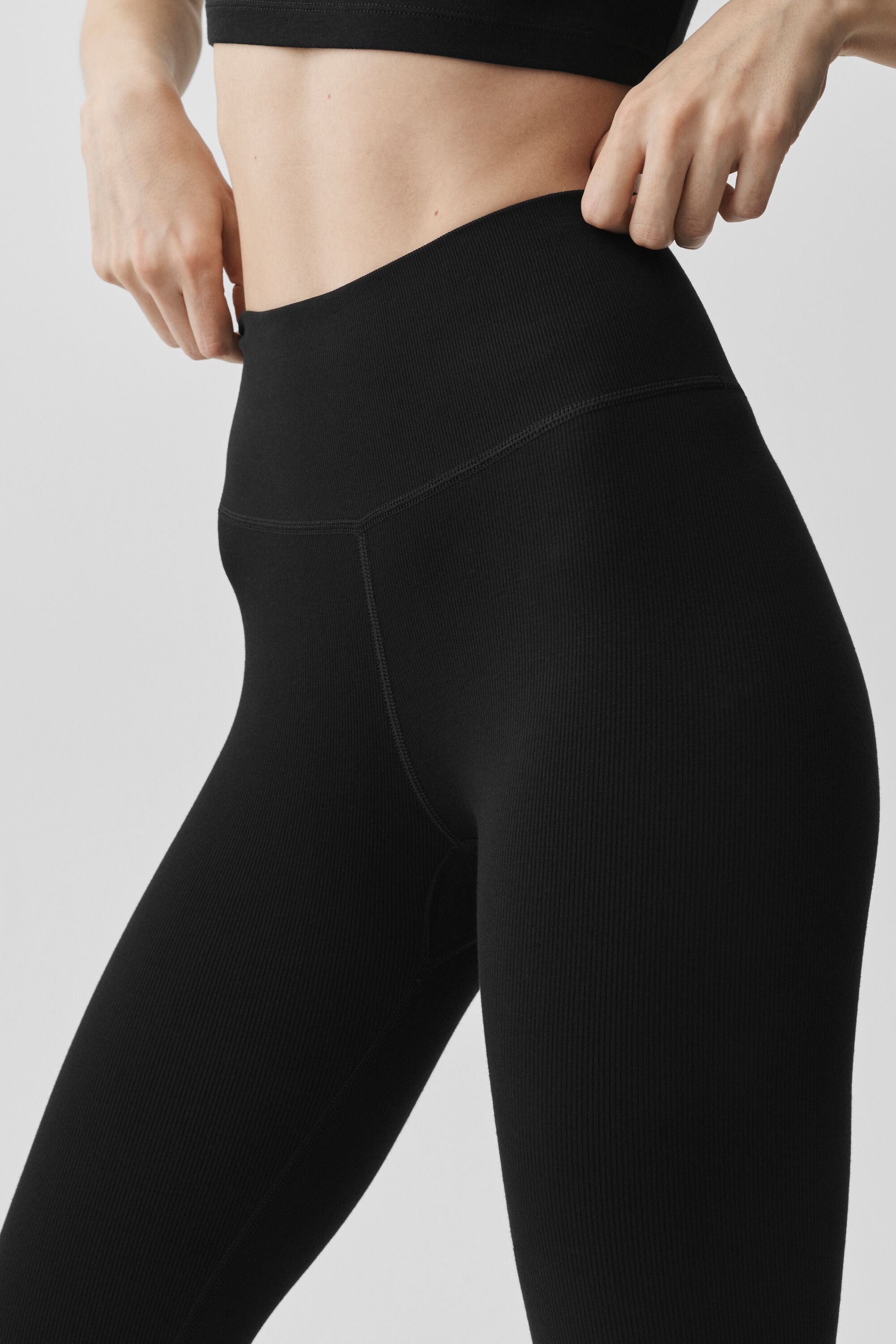Seamless Modal Ribbed High-Waist 7/8 Legging