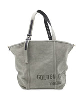 Green Printed Logo Top Handle Bag