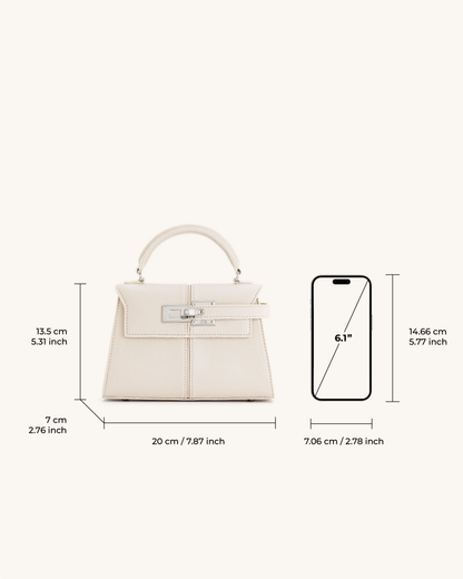 Elise Top Handle Bag - Blue Denim