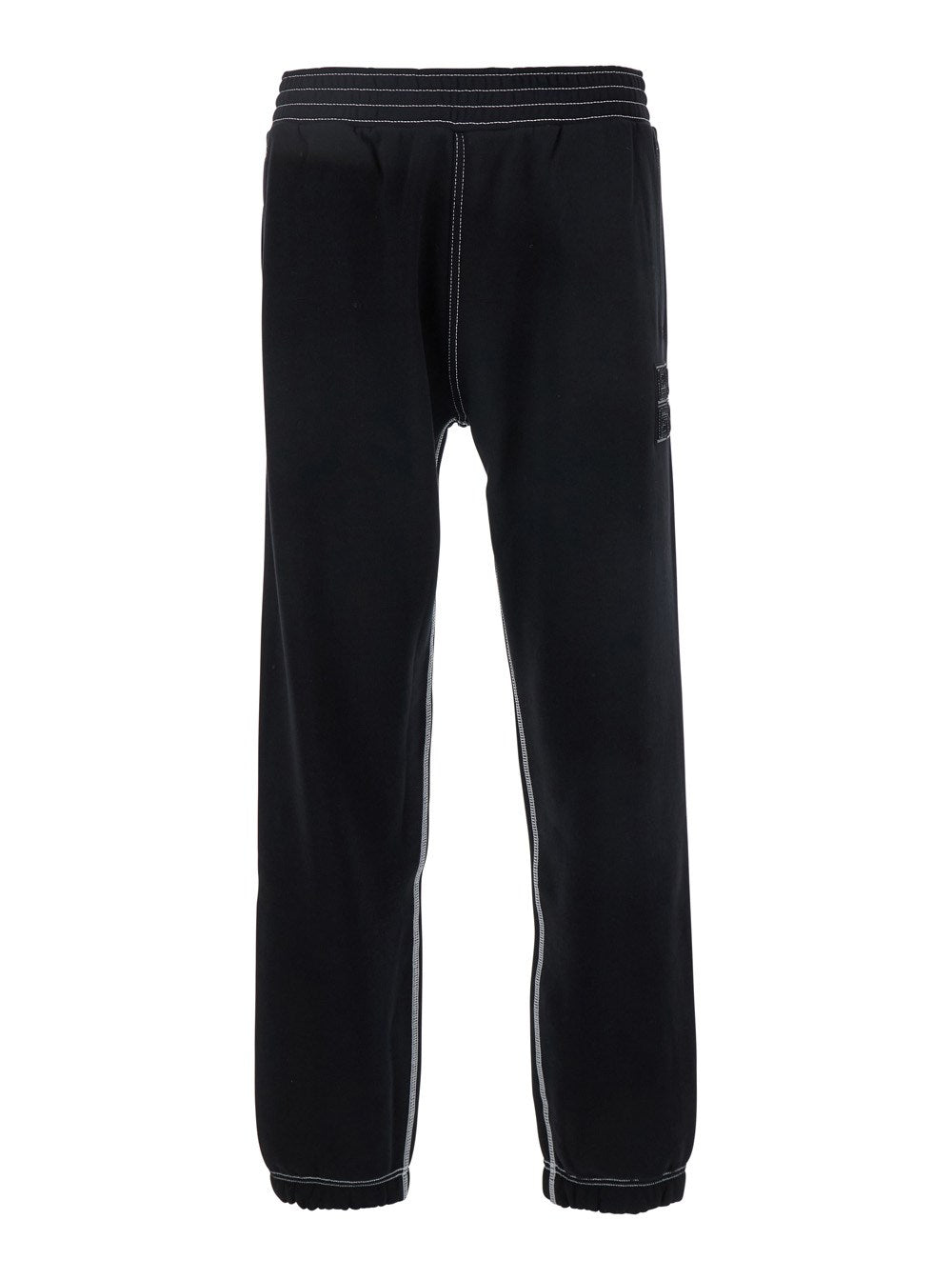 Givenchy Black Jogger Pants with 4G Embroidery in Cotton Man