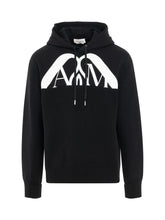 Hybrid Logo with Charm Hooded Sweater in Black