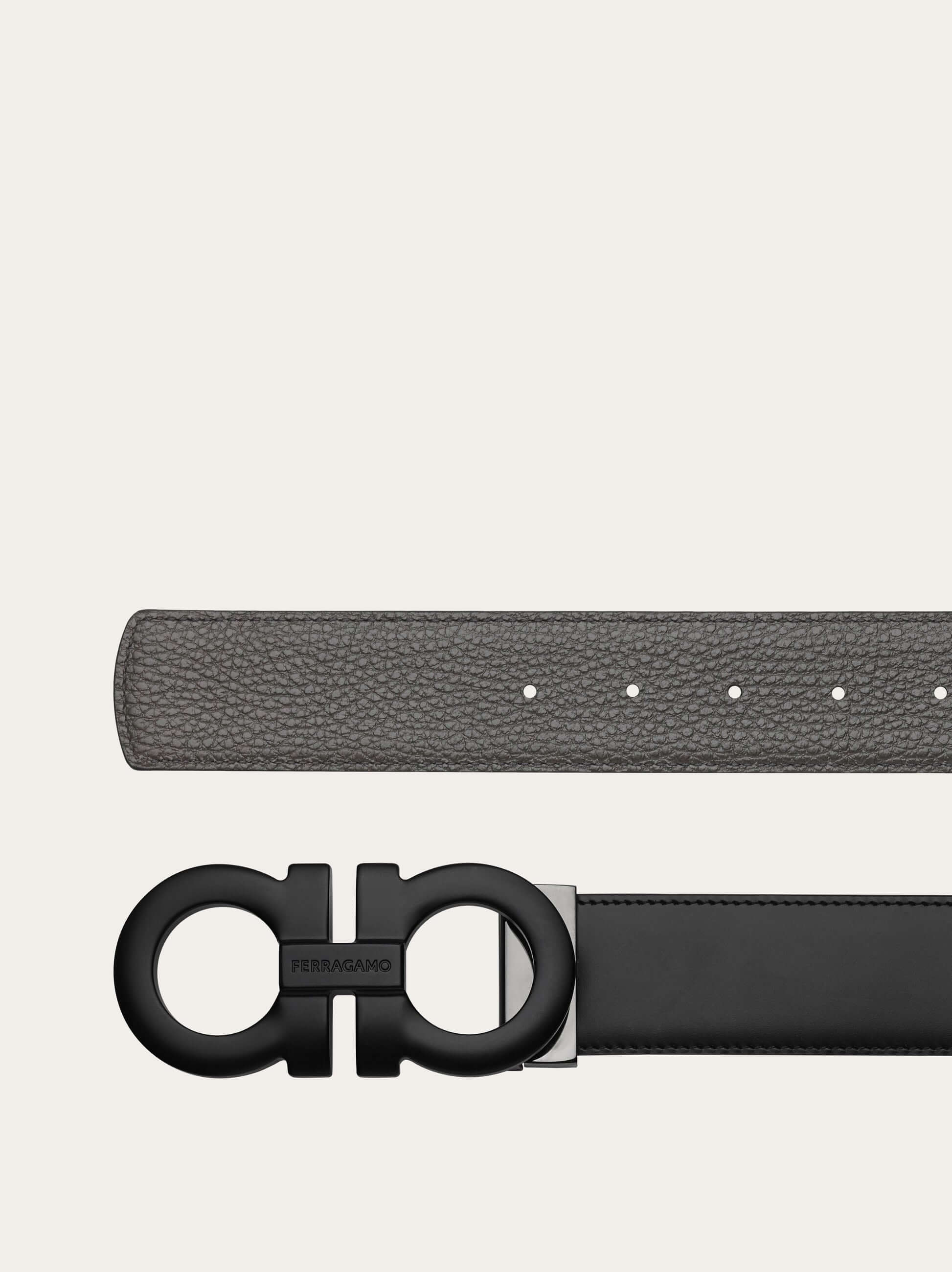 Ferragamo Reversible and adjustable Gancini belt - Belts | Shop From The Mirage