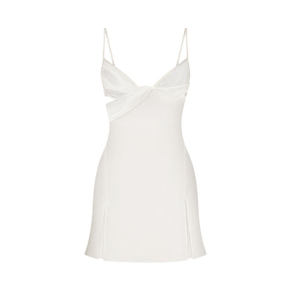 Skims Romance Draped Mini Slip Dress