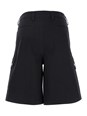 Off-white Black Cargo Shorts with Belt Loops in Cotton Man