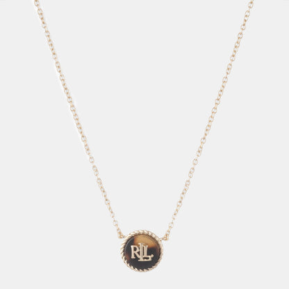 Lauren Ralph Lauren Tortoise & Gold Logo Necklace