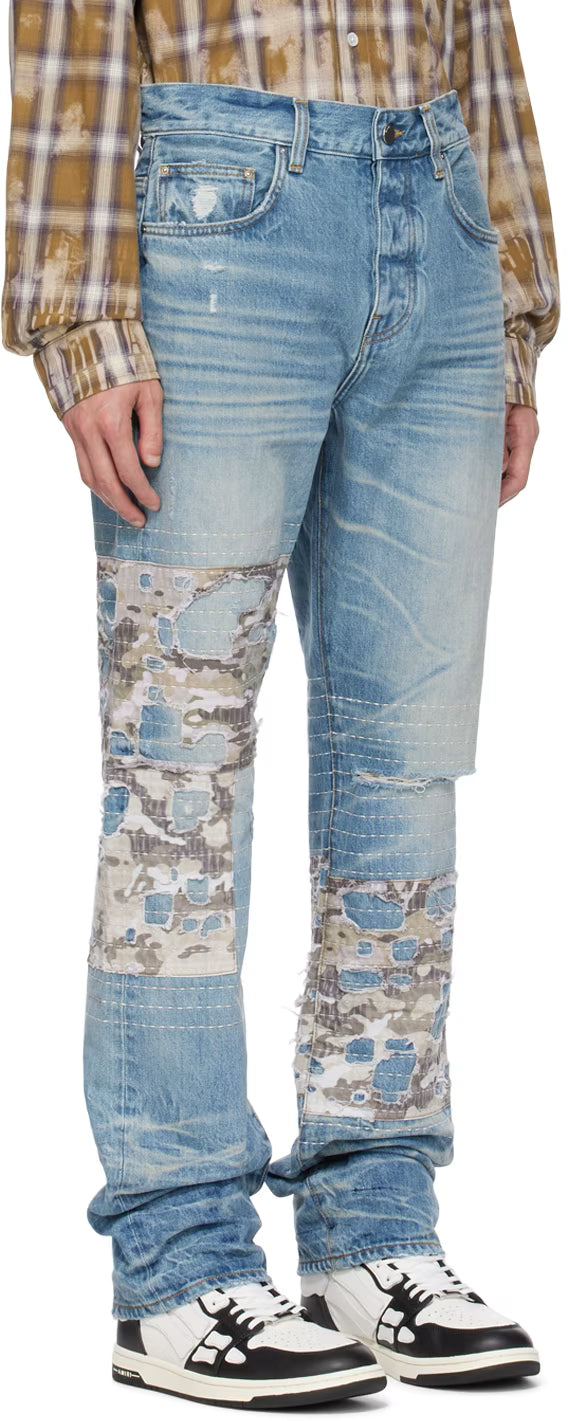 Indigo Camo Boro Jeans