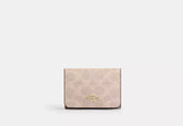 Coach Card Holder Wallet In Blocked Signature Canvas - Wallets | Shop From The Mirage