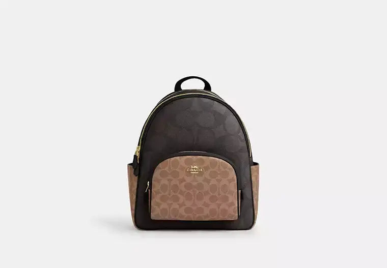 Coach Court Backpack In Blocked Signature Canvas - Backpacks | Shop From The Mirage