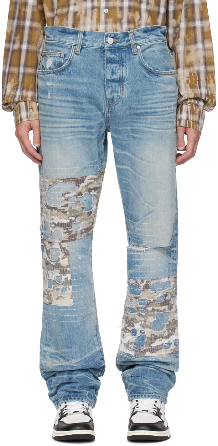 Indigo Camo Boro Jeans