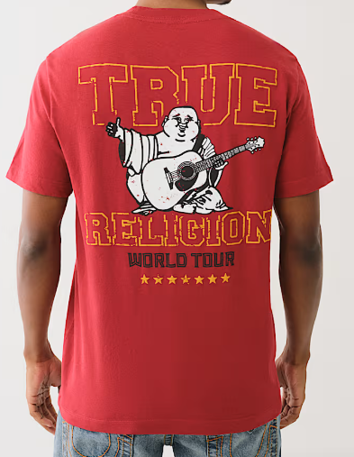 DISTRESSED PUFF PRINT LOGO TEE