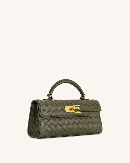 Keyla Weave Texture Top Handle Bag - Pink