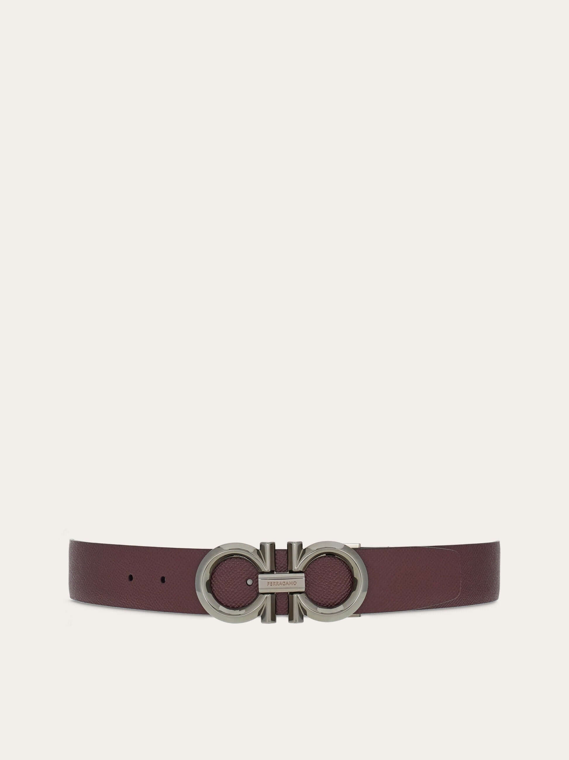 Ferragamo Reversible and adjustable Gancini belt - Belts | Shop From The Mirage