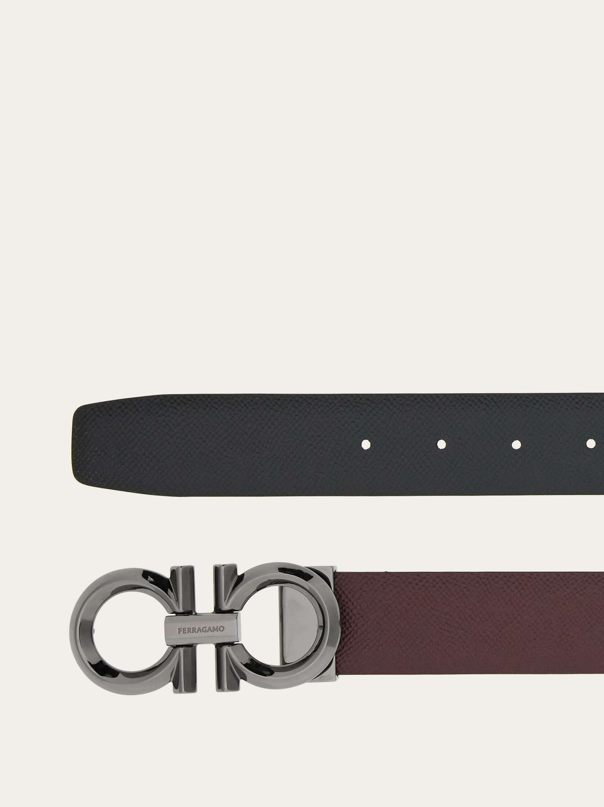 Ferragamo Reversible and adjustable Gancini belt - Belts | Shop From The Mirage