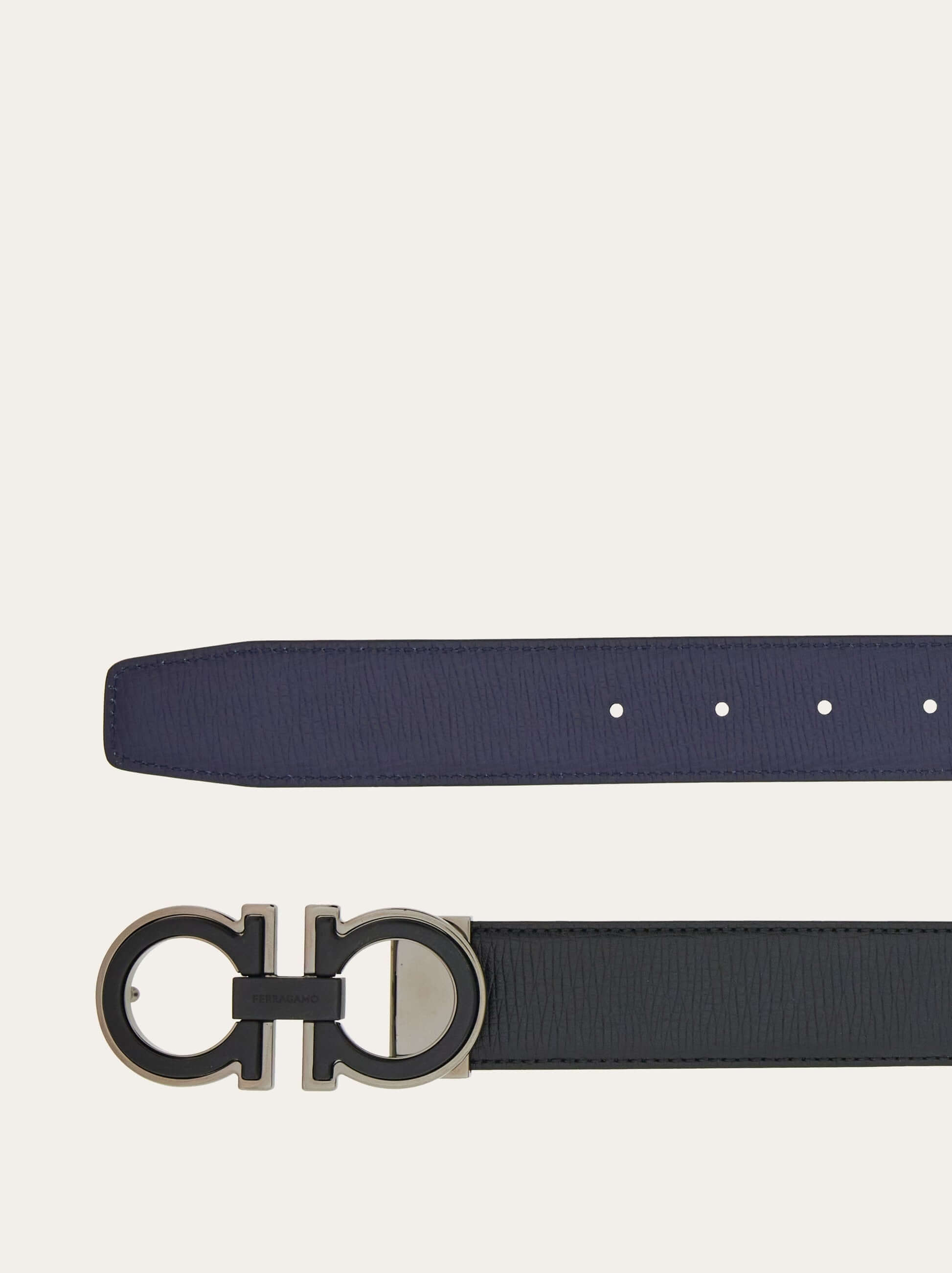Ferragamo Reversible and adjustable Gancini belt - Belts | Shop From The Mirage