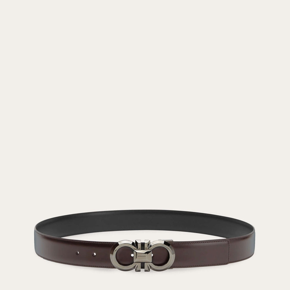 Ferragamo Reversible and adjustable Gancini belt - Belts | Shop From The Mirage