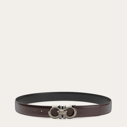 Ferragamo Reversible and adjustable Gancini belt - Belts | Shop From The Mirage