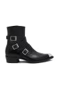 Alexander McQueen Punk Triple Strap Ankle Boots