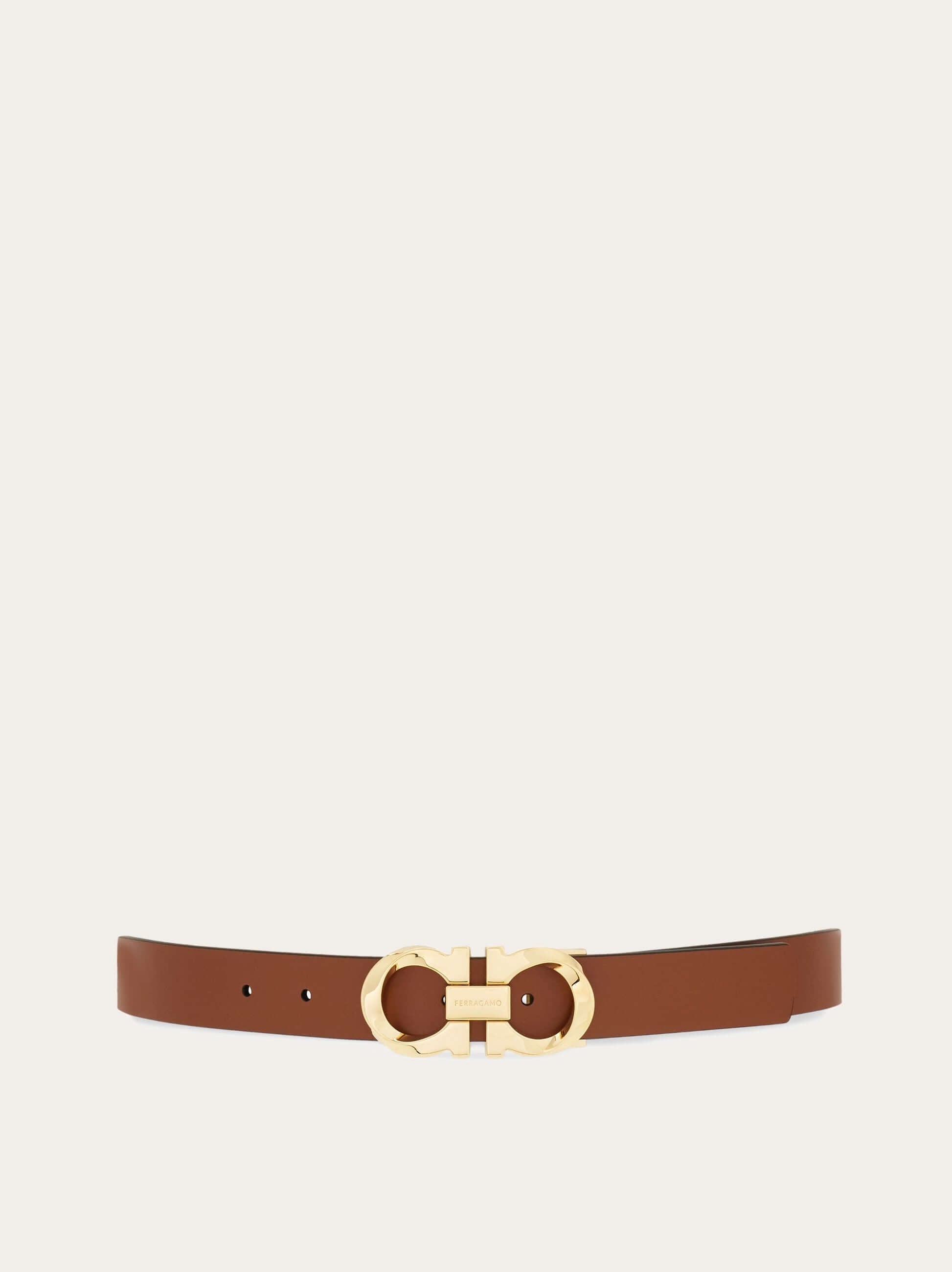 Ferragamo Reversible and adjustable twisted Gancini belt - Belts | Shop From The Mirage