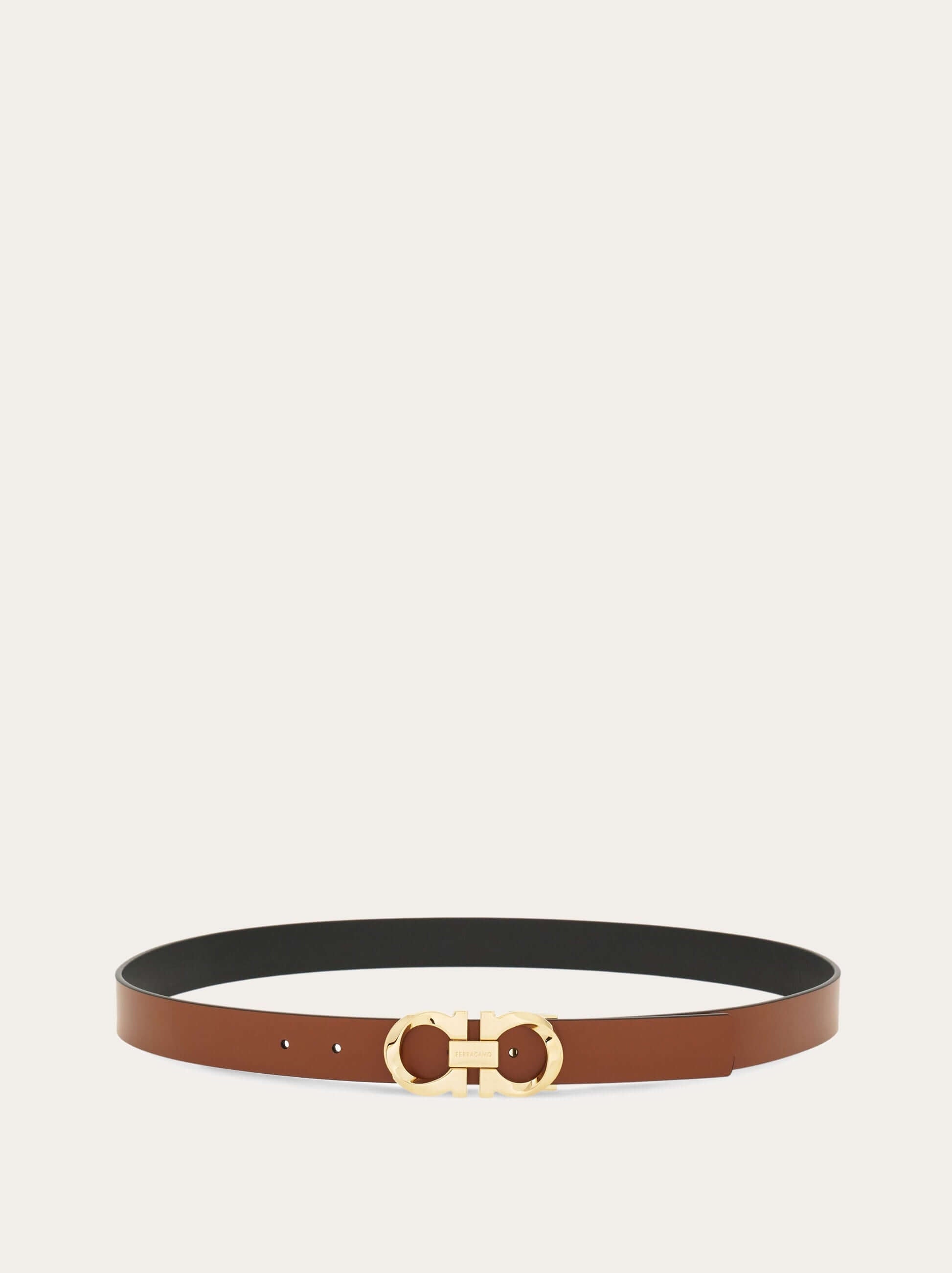 Ferragamo Reversible and adjustable twisted Gancini belt - Belts | Shop From The Mirage