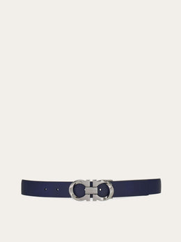 Reversible and adjustable twisted Gancini belt