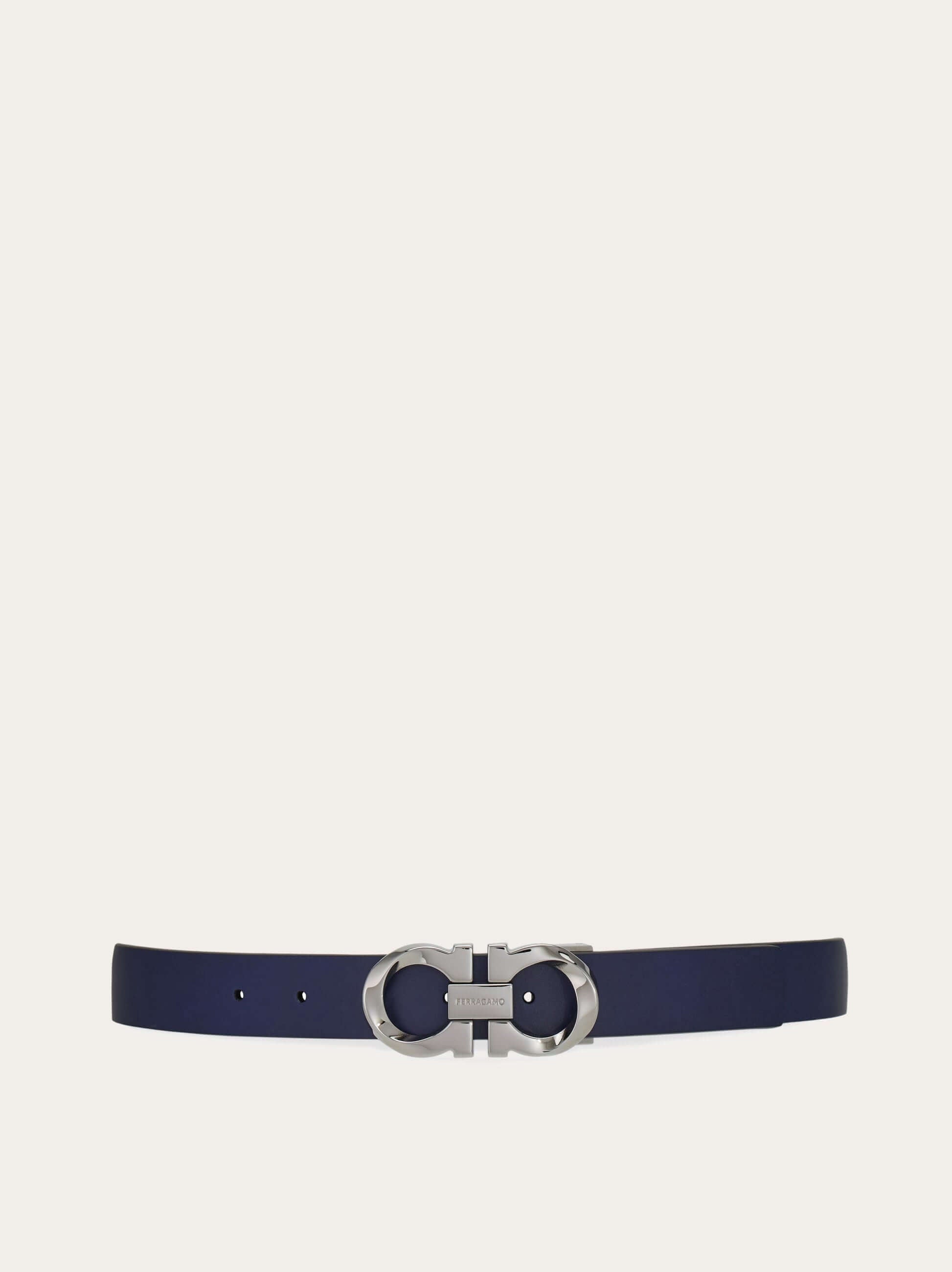 Ferragamo Reversible and adjustable twisted Gancini belt - Belts | Shop From The Mirage