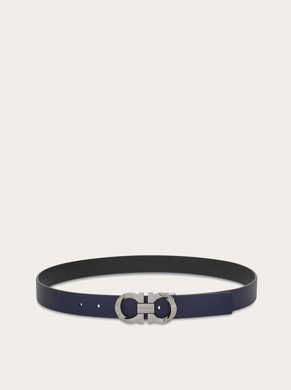Ferragamo Reversible and adjustable twisted Gancini belt - Belts | Shop From The Mirage