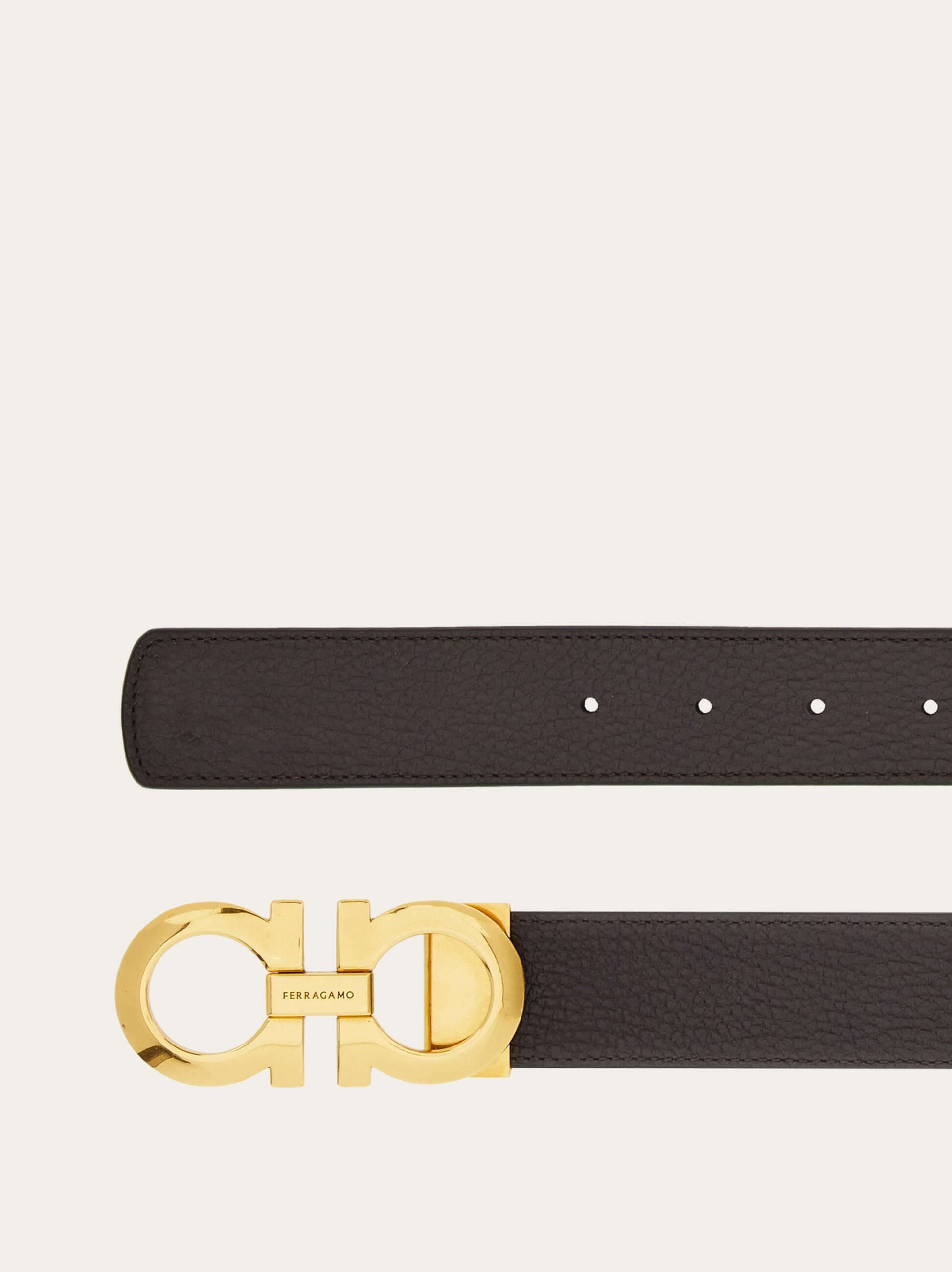 Ferragamo Reversible and adjustable Gancini belt - Belts | Shop From The Mirage