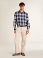Golden goose Multicolor Shirt with Check Motif and Stripes on the Sleeves in Cotton Man