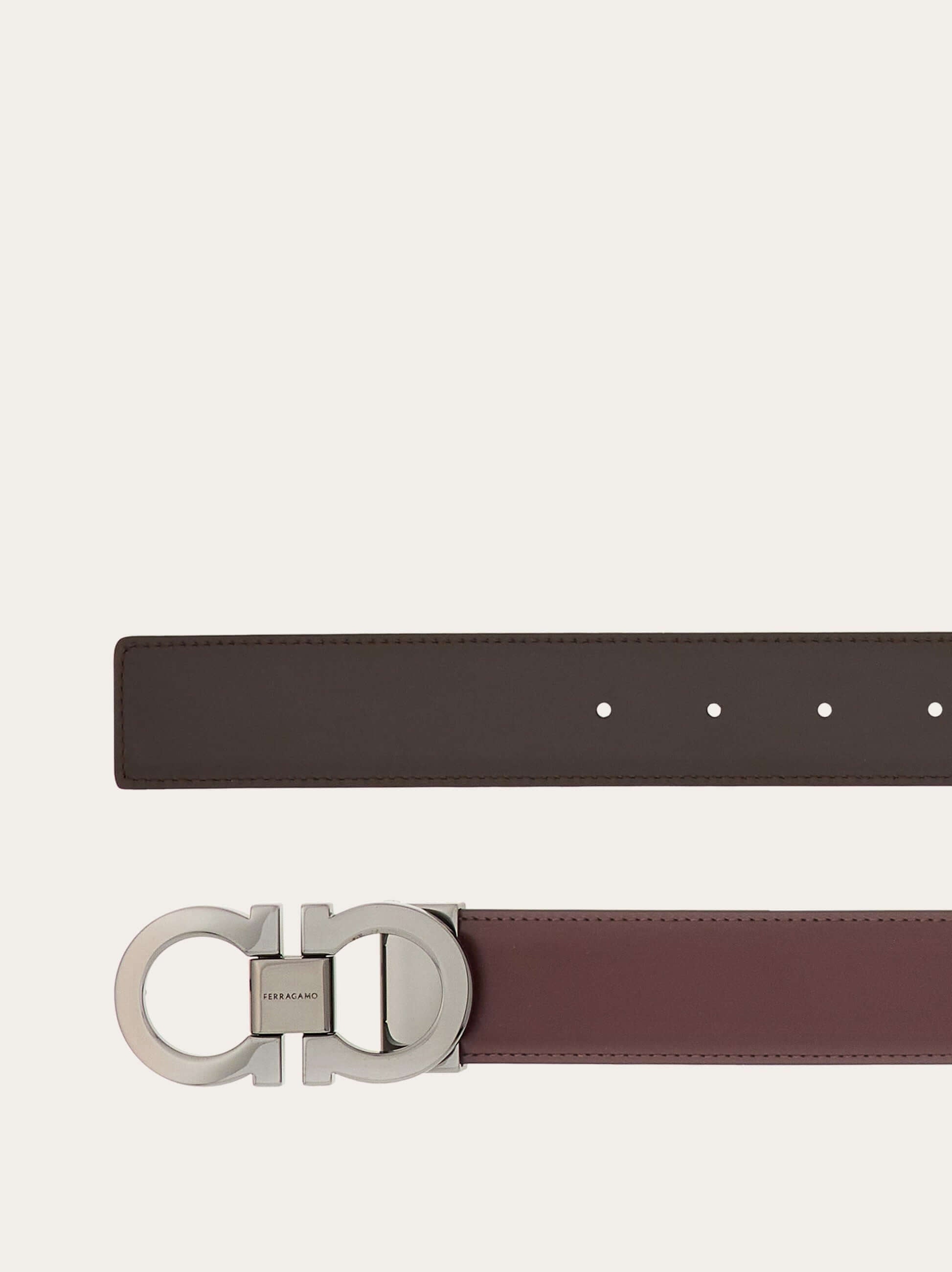 Ferragamo Reversible and adjustable Gancini belt - Belts | Shop From The Mirage