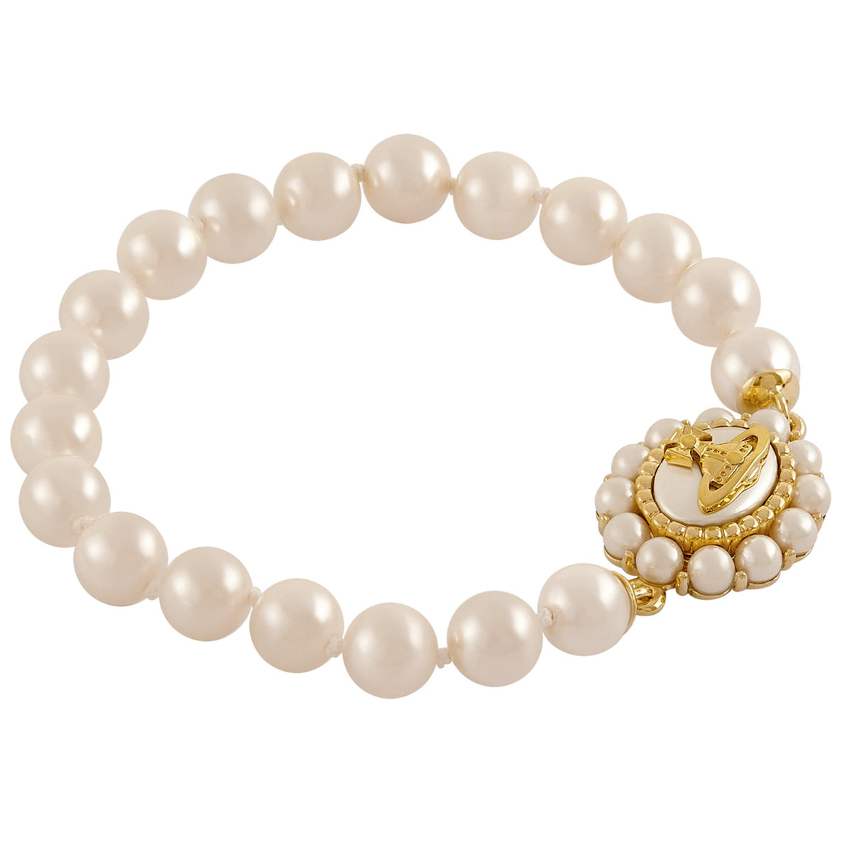Amaya Large Pearl Bracelet Gold Plated Bracelet