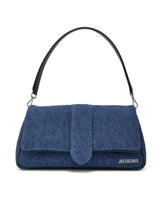 Denim and Leather Shoulder Bag