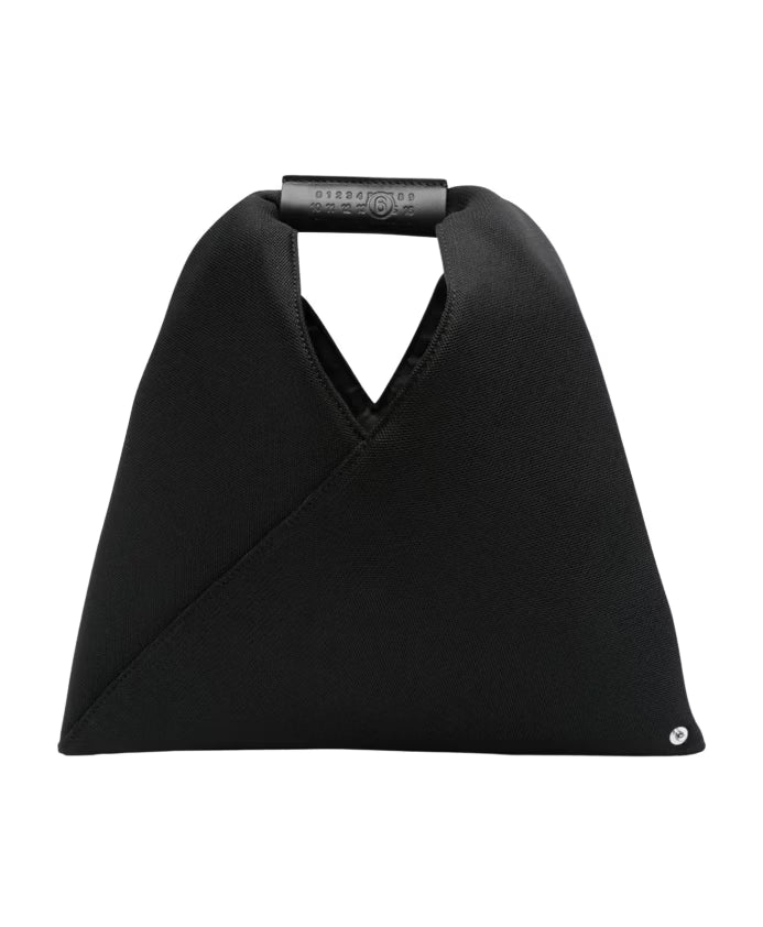 Black Handbag with Triangular Silhouette
