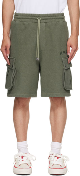 Khaki 'AMIRI' Stencil Cargo Shorts