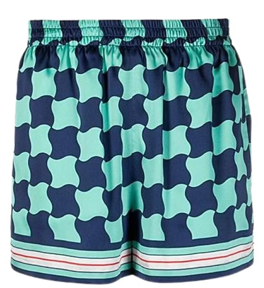 Casablanca Pool Tile Silk Shorts