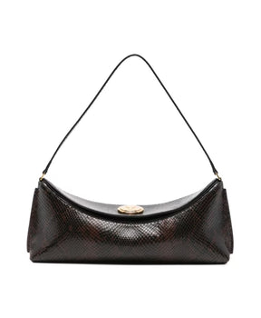 Black Foldover Top Shoulder Bag
