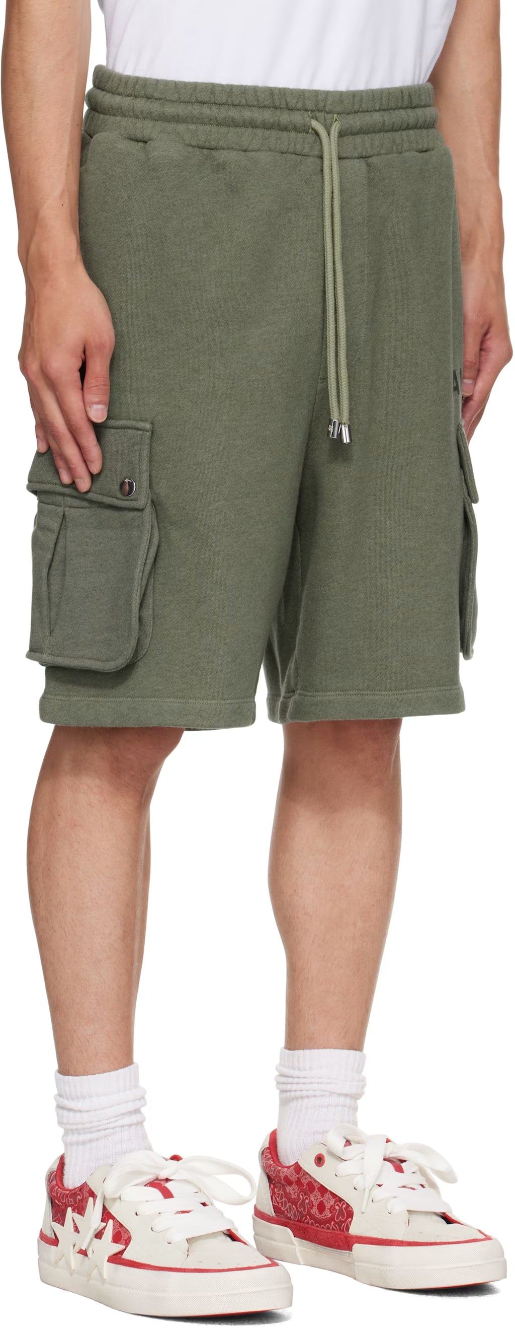 Khaki 'AMIRI' Stencil Cargo Shorts