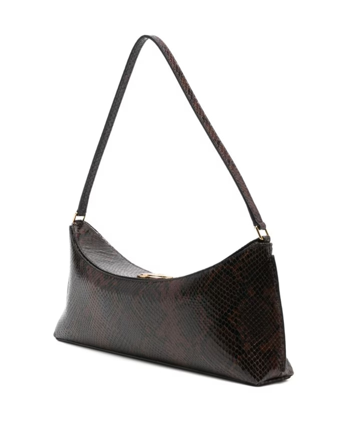 Black Foldover Top Shoulder Bag