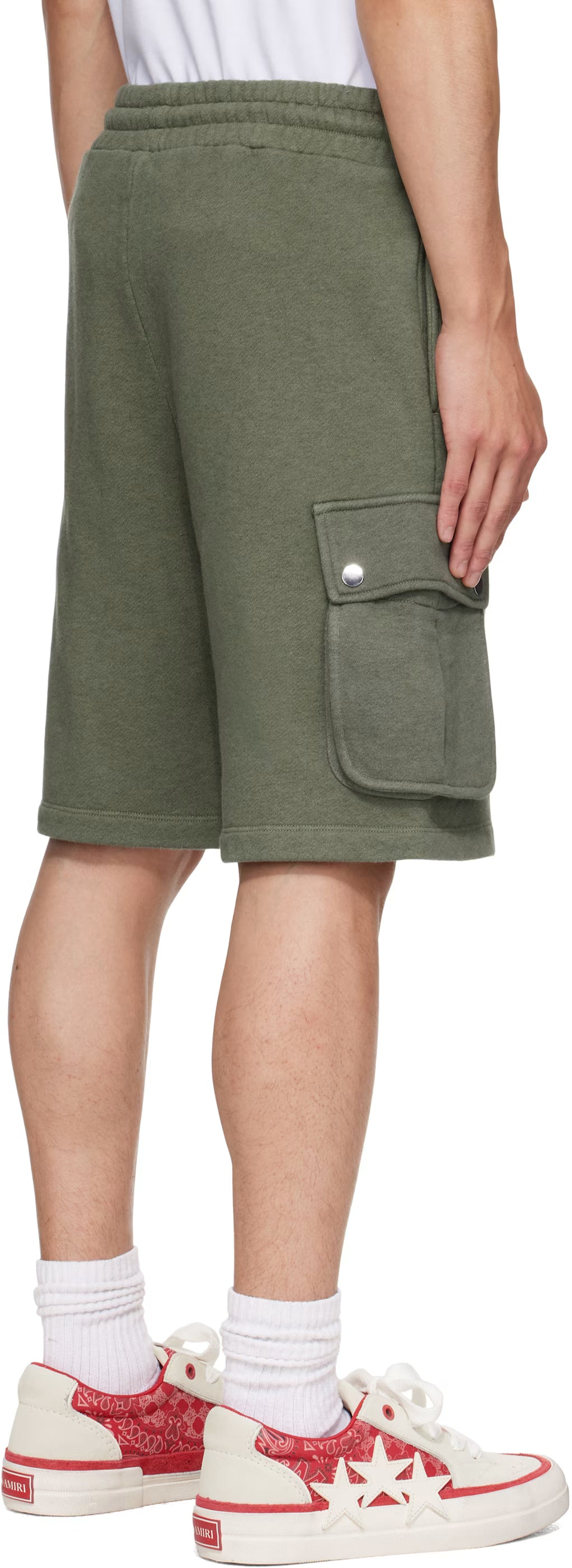 Khaki 'AMIRI' Stencil Cargo Shorts