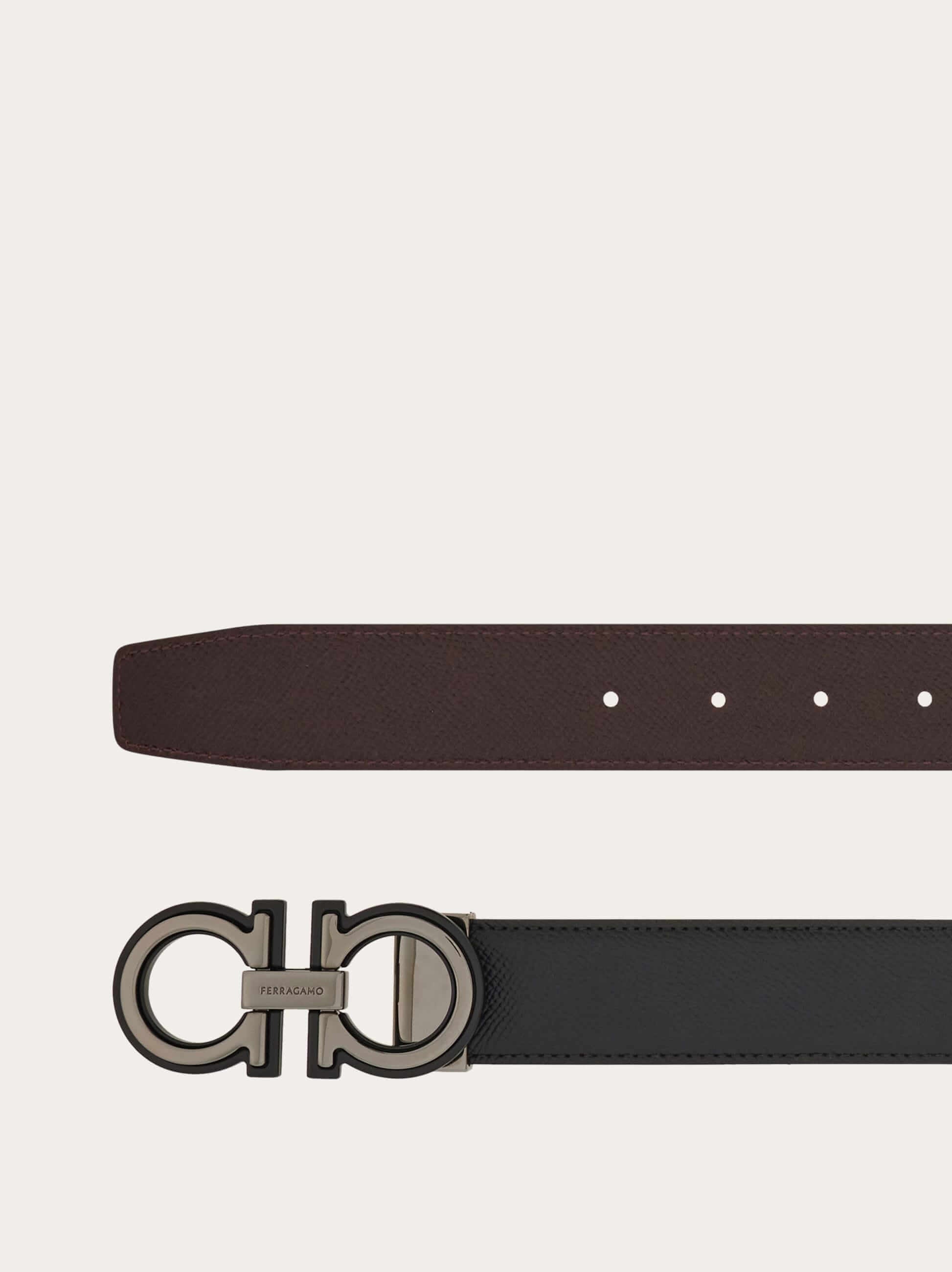 Ferragamo Reversible and adjustable Gancini belt - Belts | Shop From The Mirage