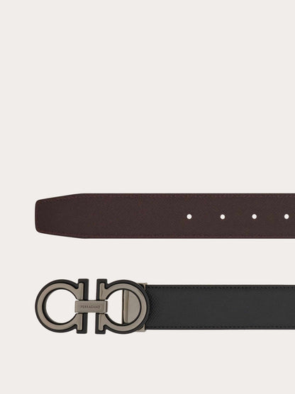 Ferragamo Reversible and adjustable Gancini belt - Belts | Shop From The Mirage