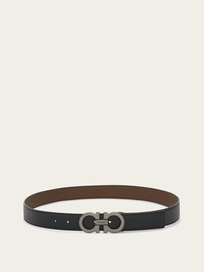 Ferragamo Reversible and adjustable Gancini belt - Belts | Shop From The Mirage
