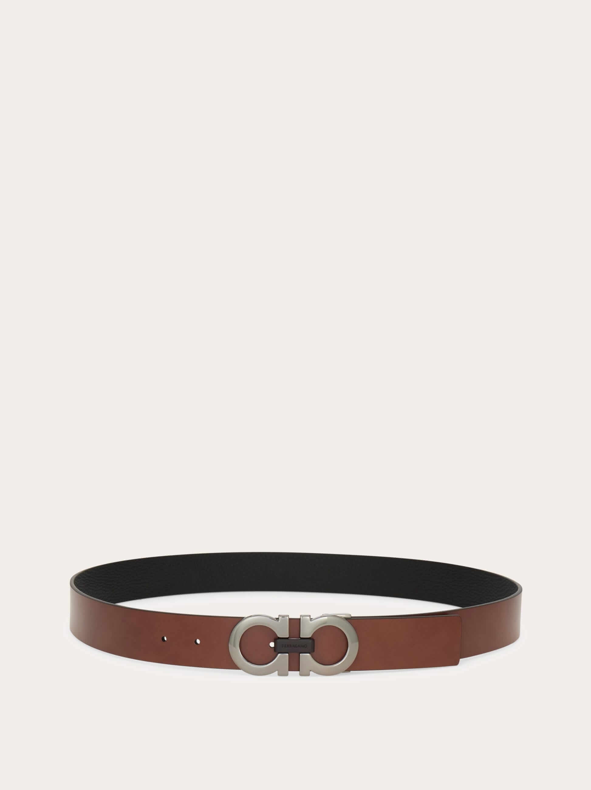Ferragamo Reversible and adjustable Gancini belt - Belts | Shop From The Mirage