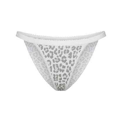 Lightweight Cotton Logo Picot String Bikini