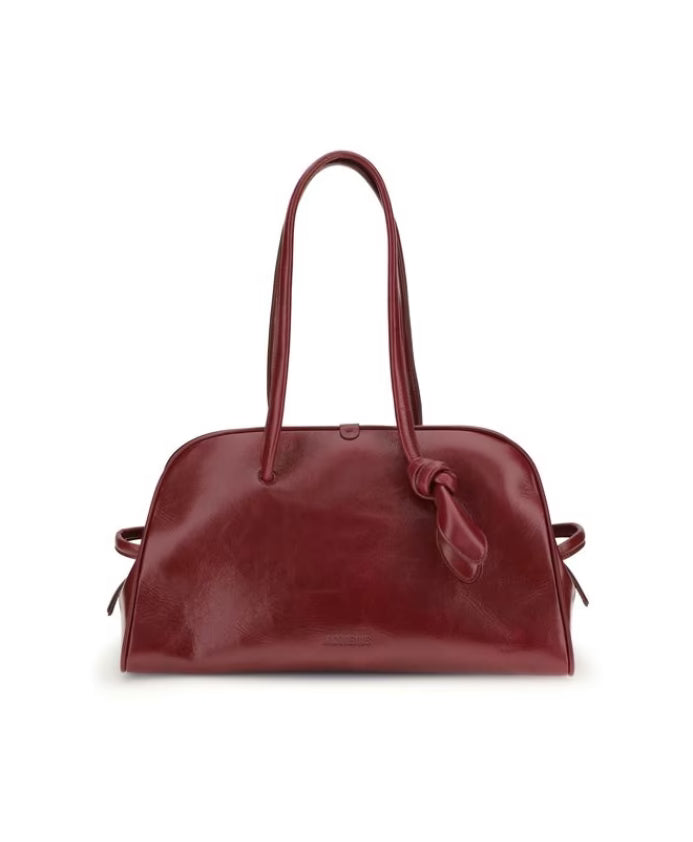 Vintage Glossy Leather Bowling Bag