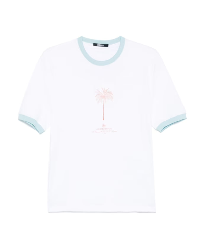 Jacquemus White Logo Print T-Shirt