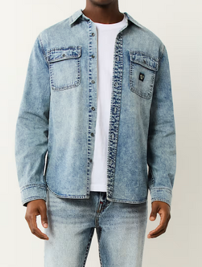 LONG SLEEVE DENIM WORKWEAR SHIRT